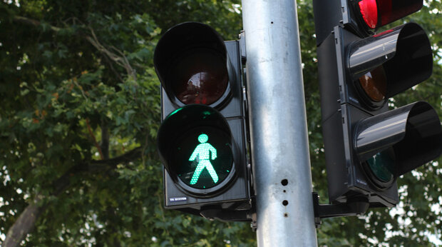 Verkeerslichten voor voetgangers en auto's
