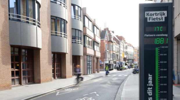 Metingenpaal 'Kortrijk fietst'