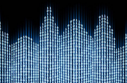 Grafiek bestaande uit binaire cijfers