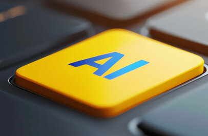 Toets op een toetsenbord waarop staat "AI"