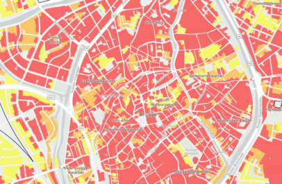 Warmtezoneringskaart Brugge