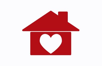 icoon: rood huisje met hart