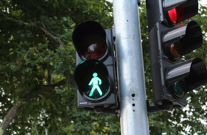 Verkeerslichten voor voetgangers en auto's