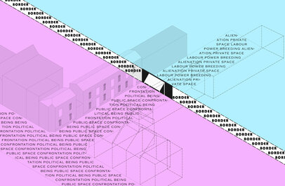 Schematische weergaven van grenzen tussen gebouwen