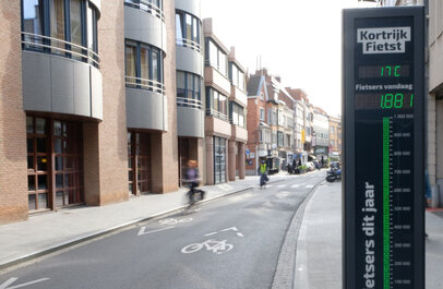 Metingenpaal 'Kortrijk fietst'