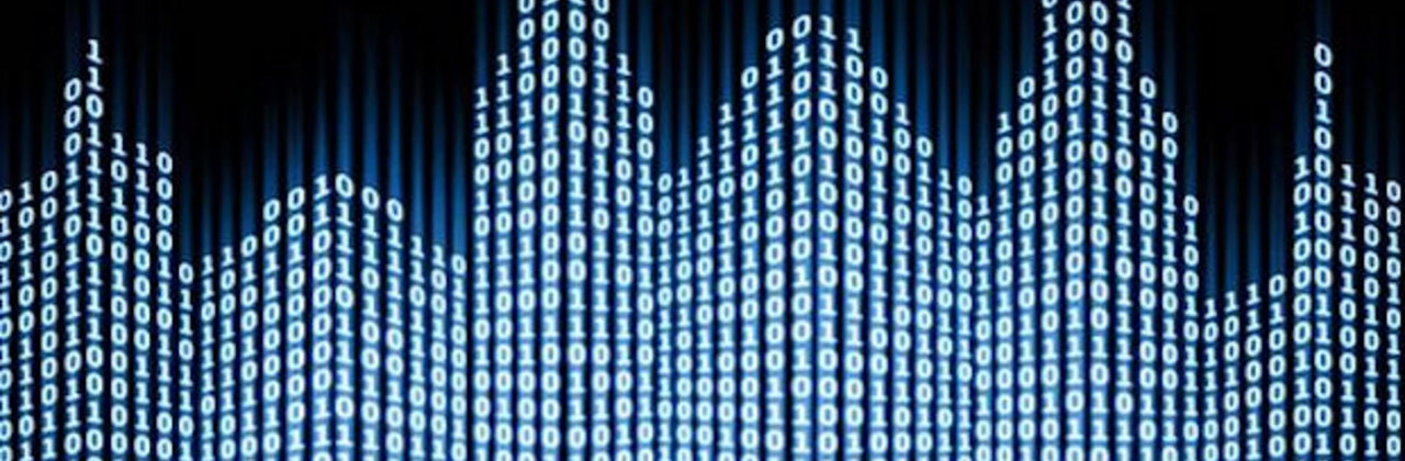 Grafiek bestaande uit binaire cijfers