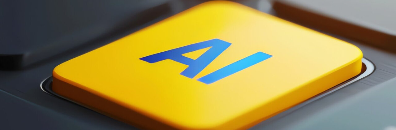 Toets op een toetsenbord waarop staat "AI"