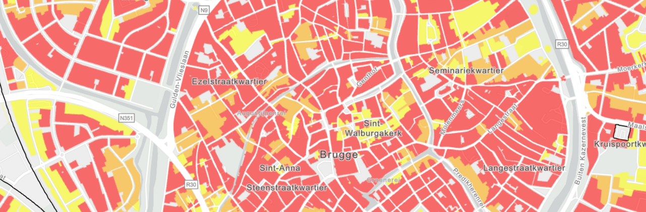 Warmtezoneringskaart Brugge