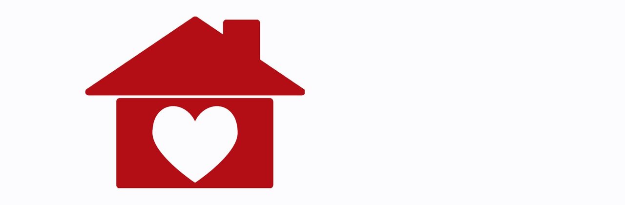 icoon van rood huisje met een hart