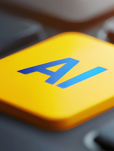 Toets op een toetsenbord waarop staat "AI"